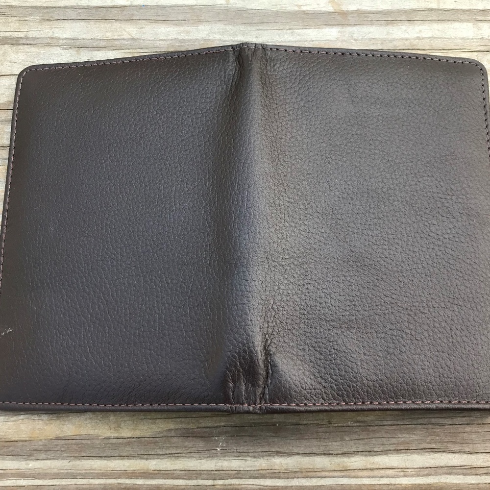 Supreme Leather Passport Cover Bifold  Dark Brown - Picture 7 of 8